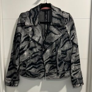 White House Black Market Zebra Print Jacket